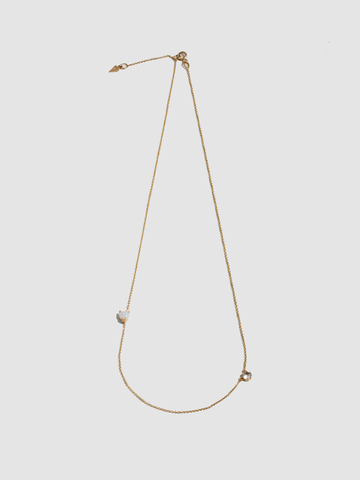 Heart Opal Gemstone Necklace - Archival Collection