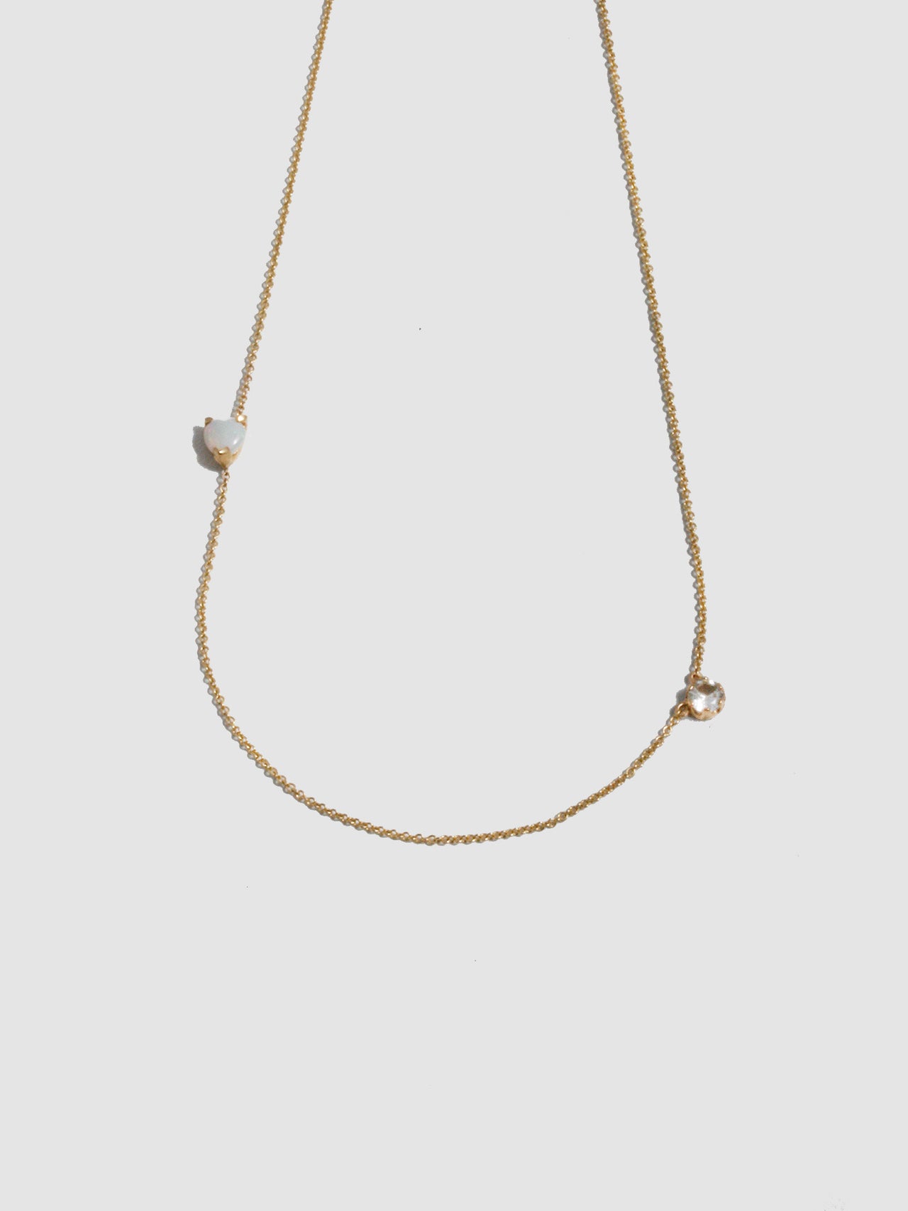 Heart Opal Gemstone Necklace - Archival Collection