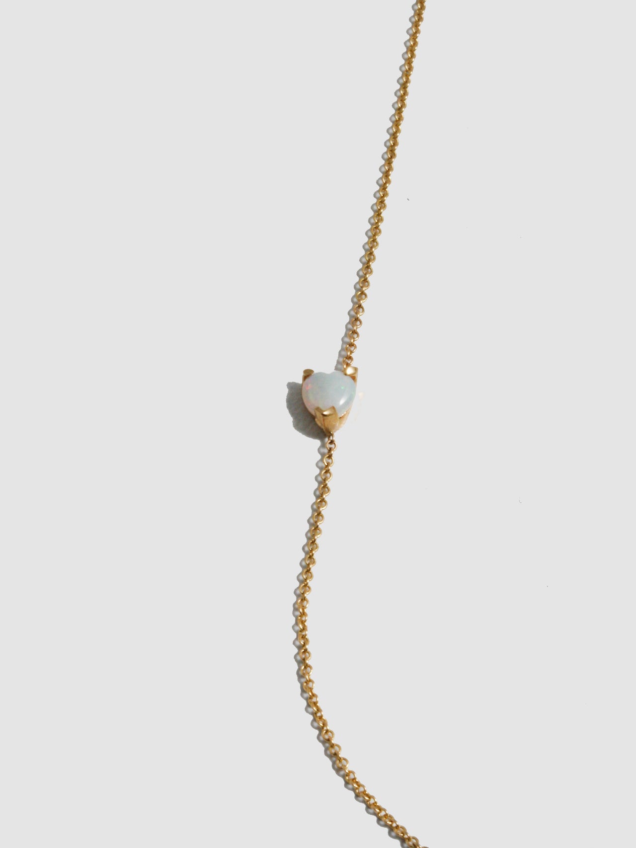 Heart Opal Gemstone Necklace - Archival Collection