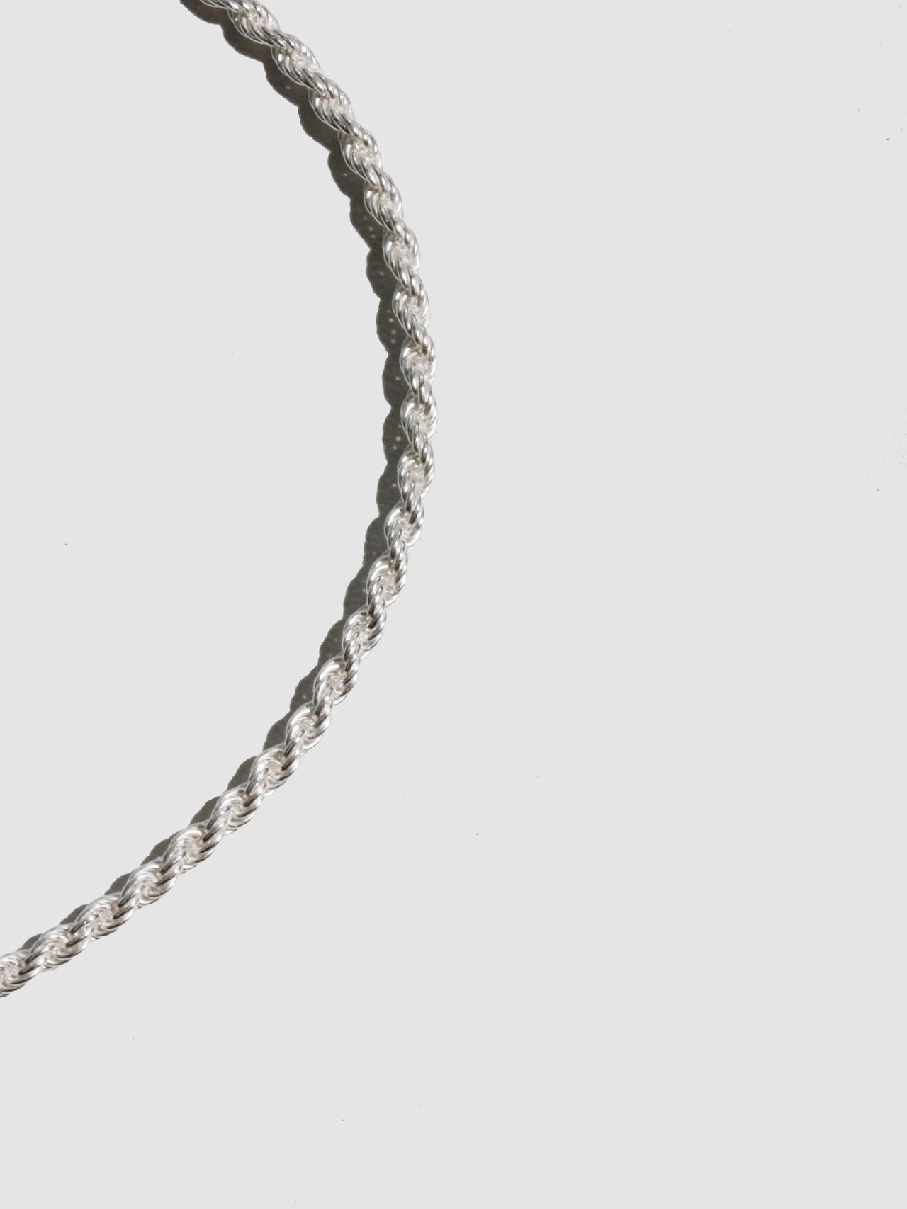 Sterling Silver Twisted Rope Chain Anklet