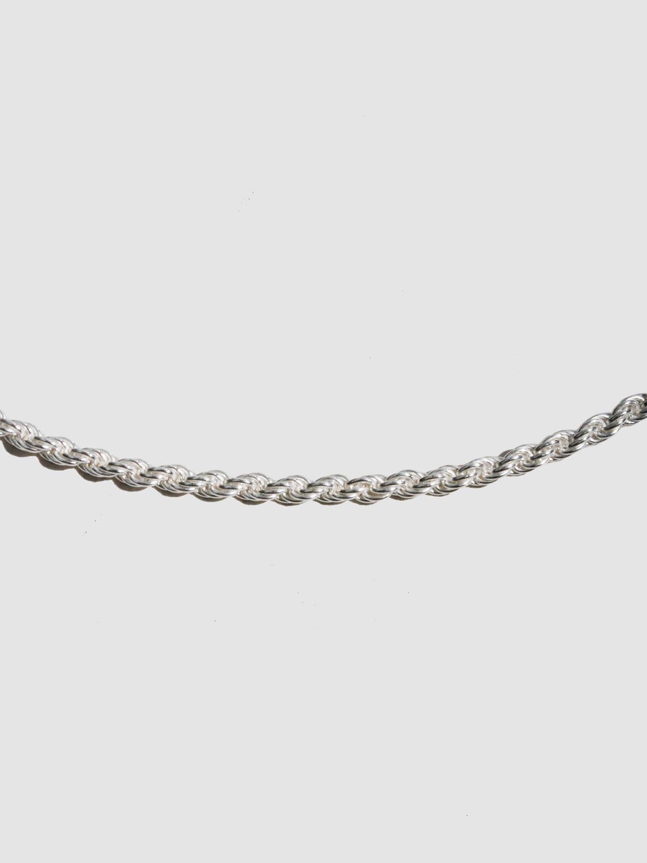 Sterling Silver Twisted Rope Chain Anklet