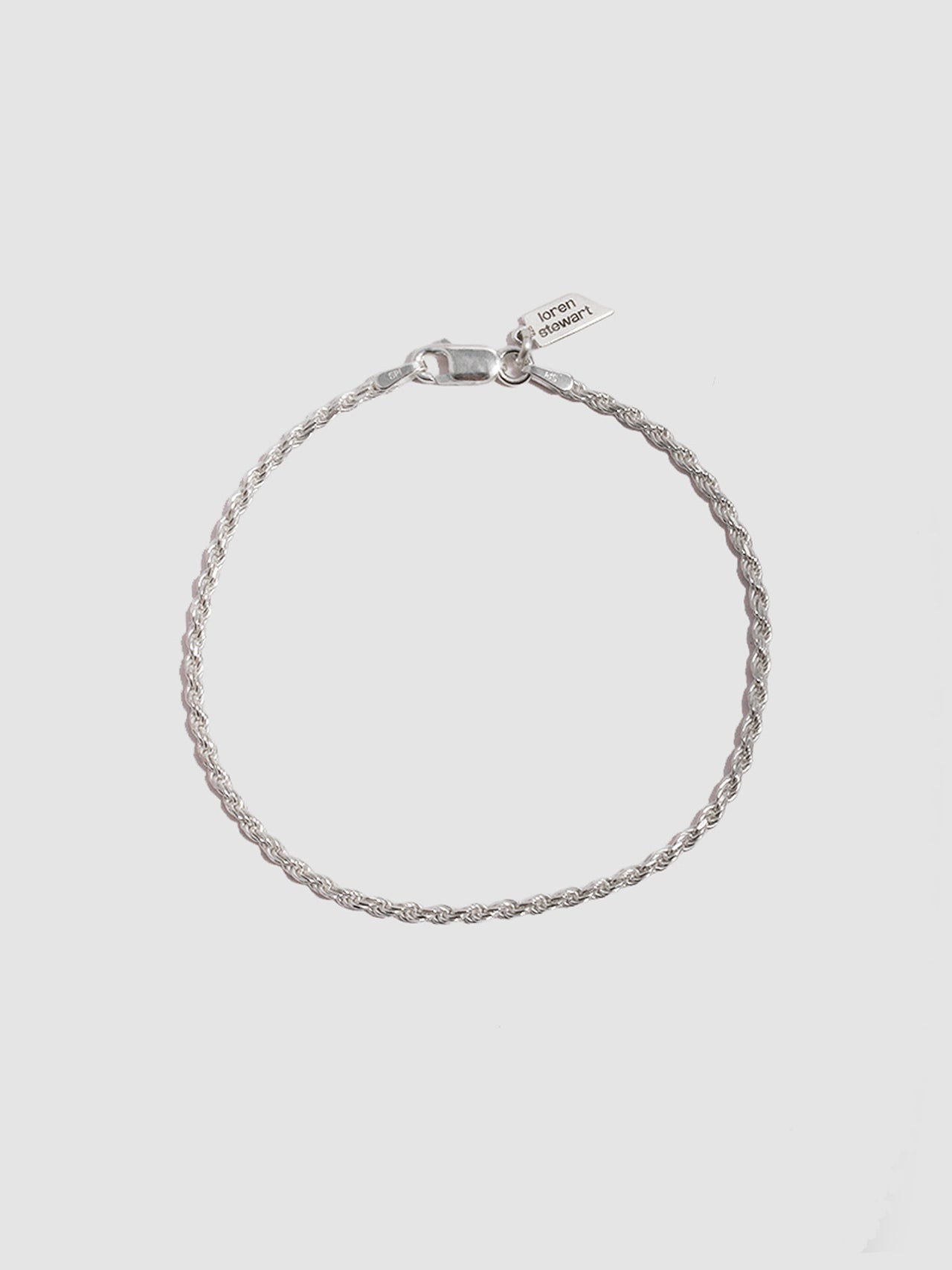 Sterling Silver Twisted Rope Chain Bracelet
