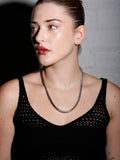 Sterling Silver XXL Snake Chain Necklace shot on model.