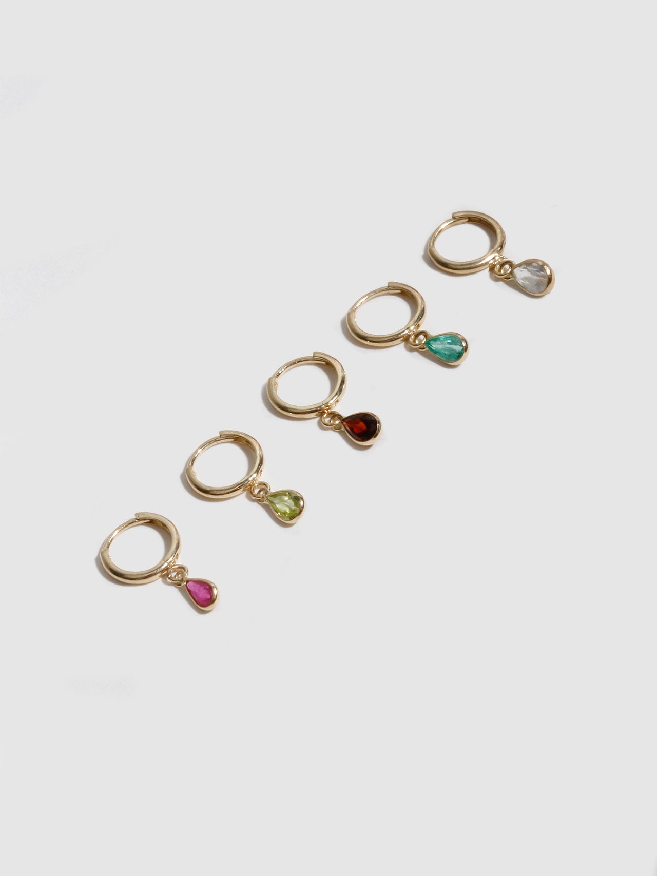 Mini Gem Bezel Huggie