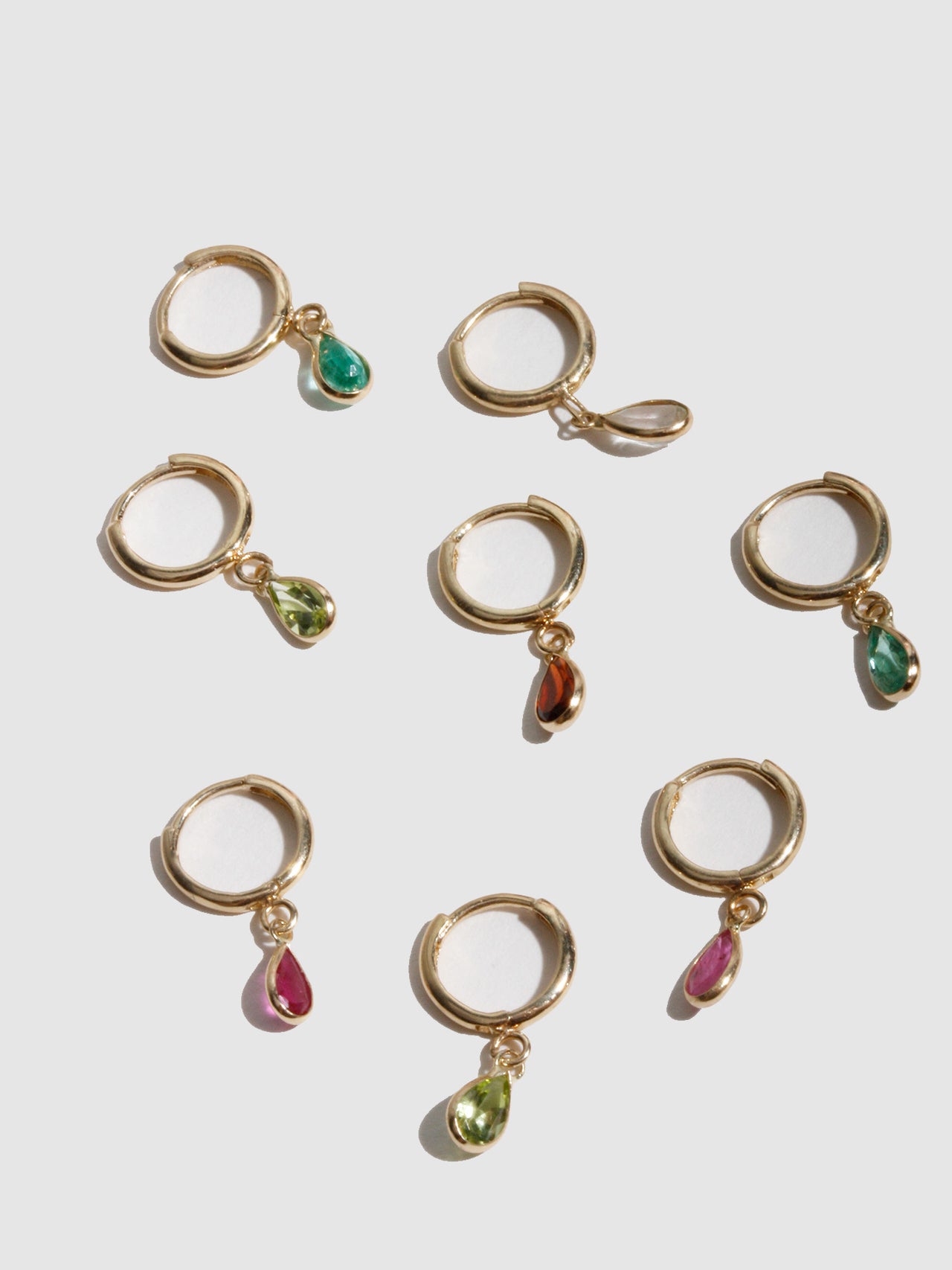 Mini Gem Bezel Huggie