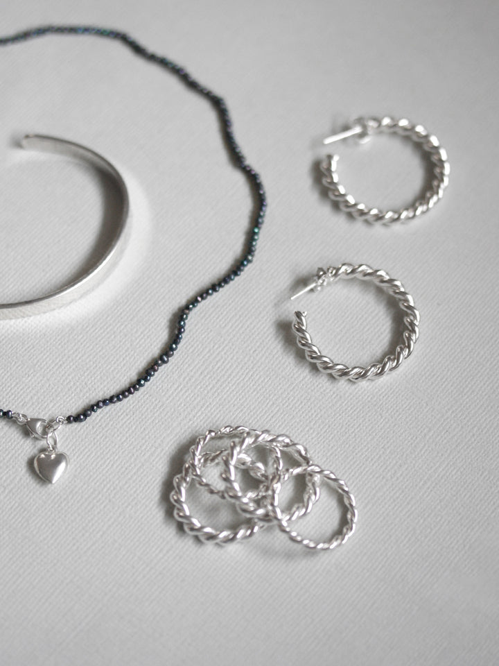 Hand-Twisted Spiral Rope Hoops