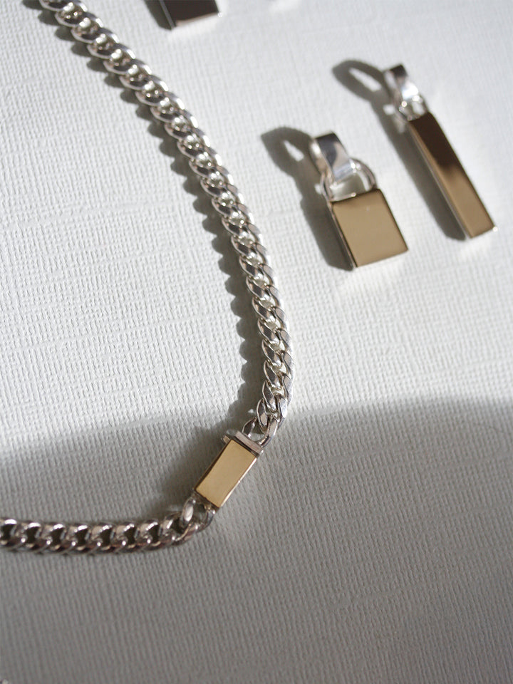 Industrial Cuban ID Box Lock Necklace