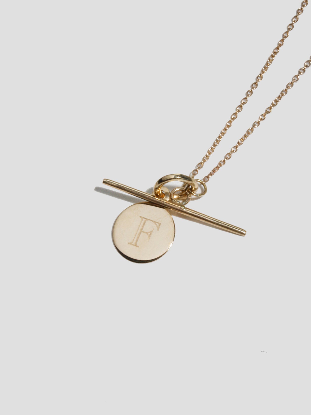 Mini Disk & Toggle Necklace