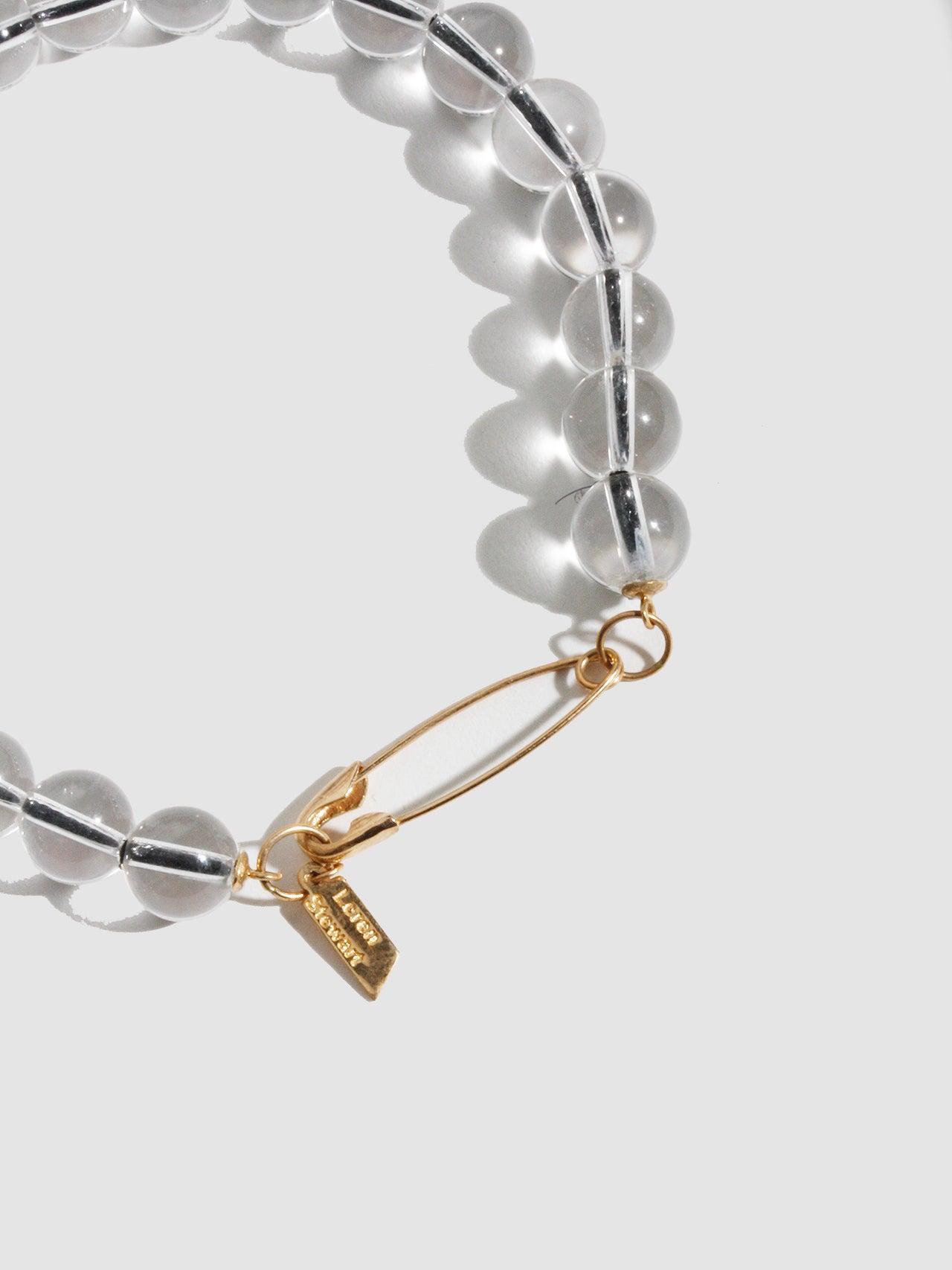 Clear Quartz Safety Pin Bracelet - Archival Collection