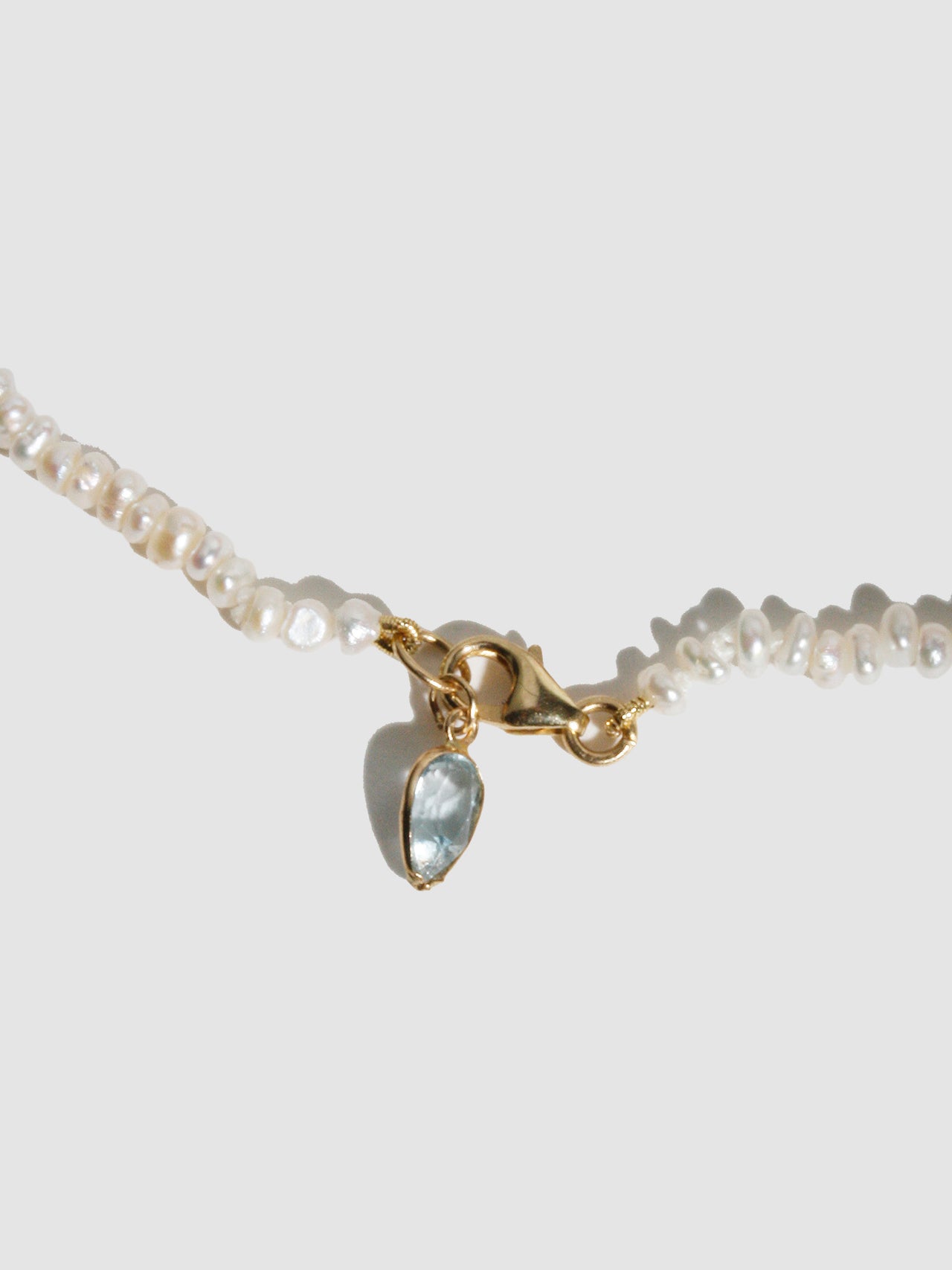 Topaz Teardrop Pearl Necklace  - Archival Collection