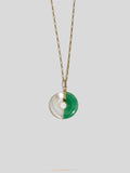Torus Jade & Mother of Pearl Pendant Necklace - Archival Collection