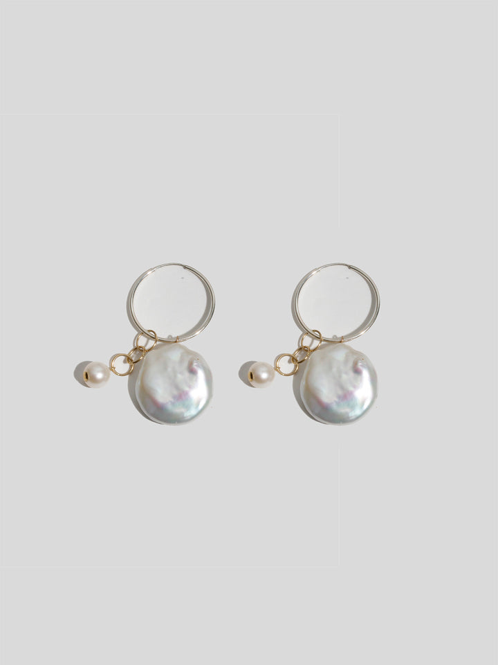 Coin Pearl Hoops - Archival Collection