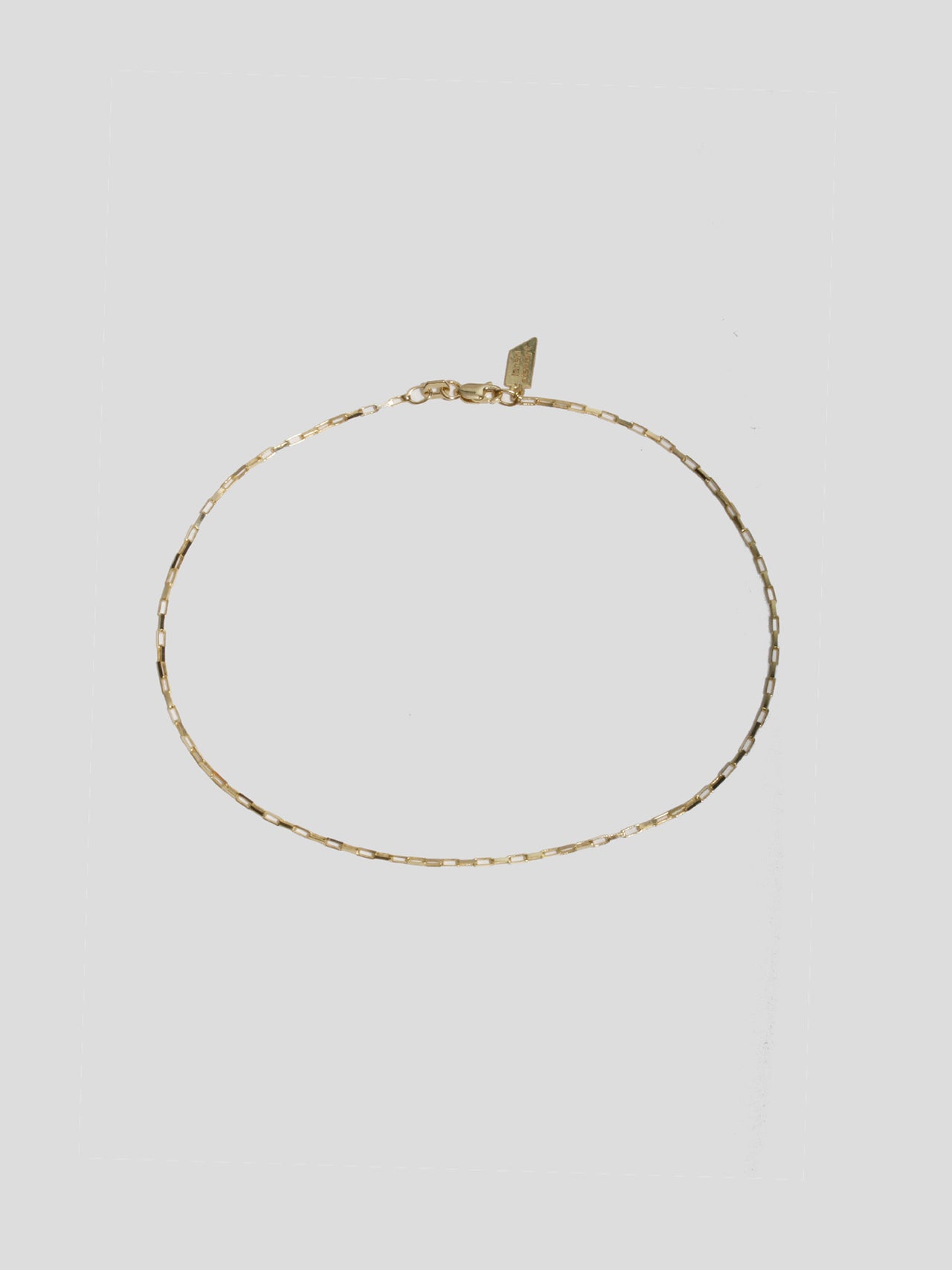 Petite Industrial Box Link Chain Anklet