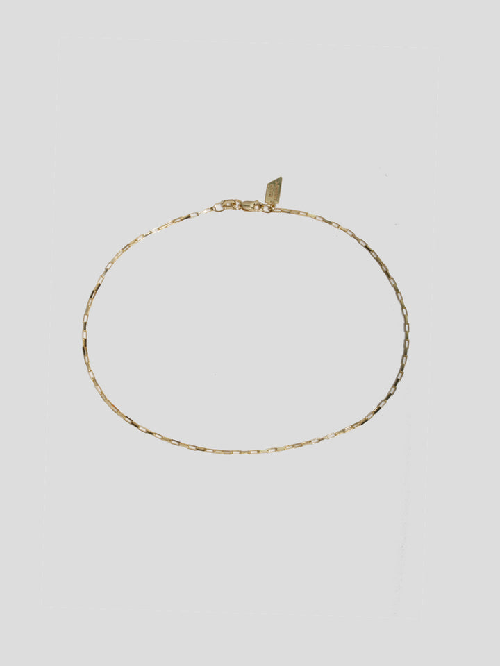 Petite Industrial Box Link Chain Anklet