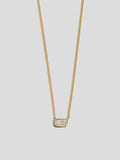 Emerald Cut Floating Diamond Necklace