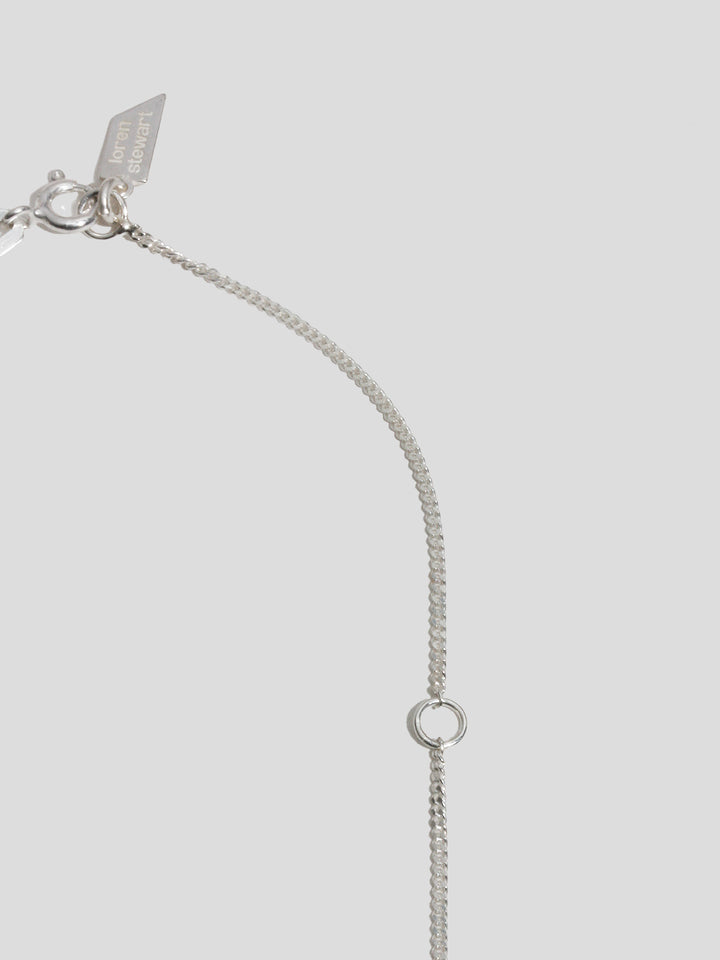 Mixed Metal Emerald Cut Floating Diamond Necklace