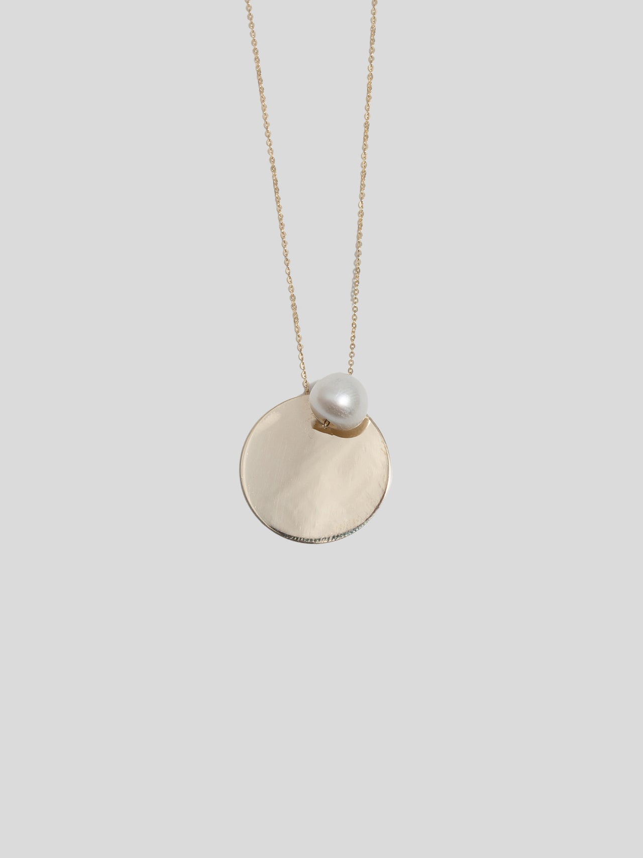 Disk & Pearl Necklace - Archival Collection