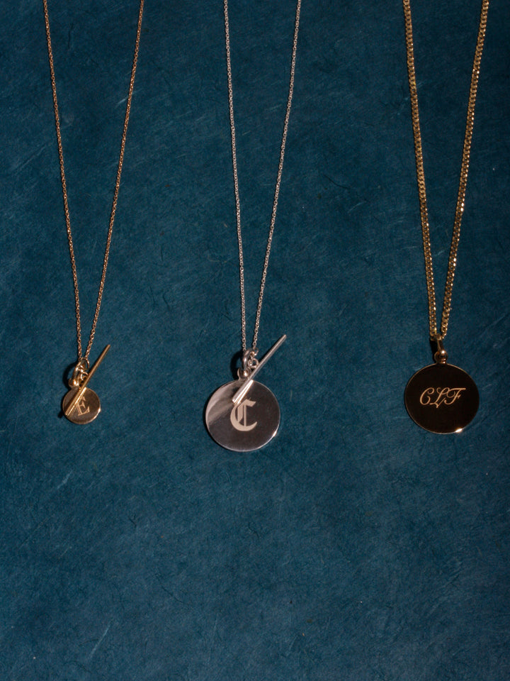 Mini Disk & Toggle Necklace