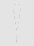 Tri-Colored Gold Ball & Bar Chain Lariat - Archival Collection
