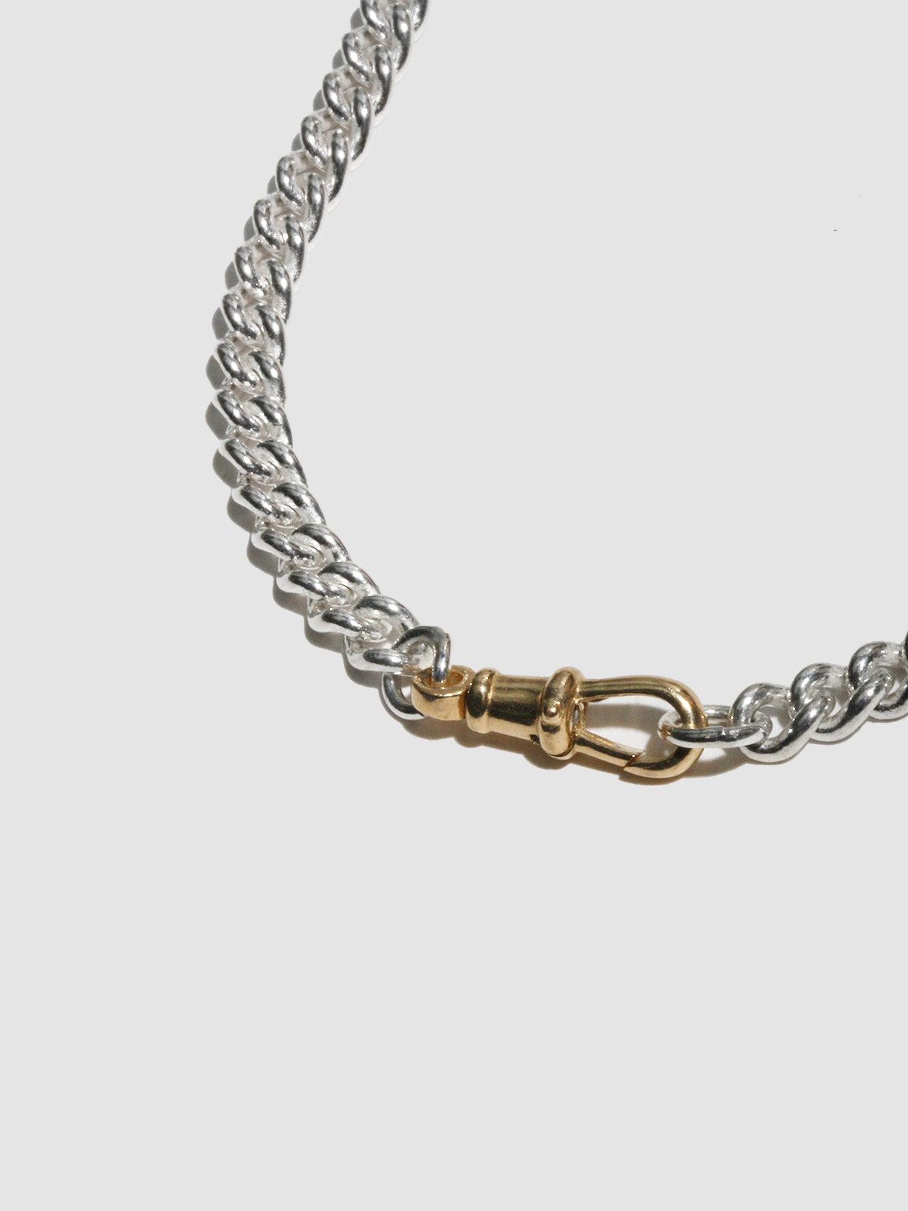 Mixed Metal Vintage Clip Necklace