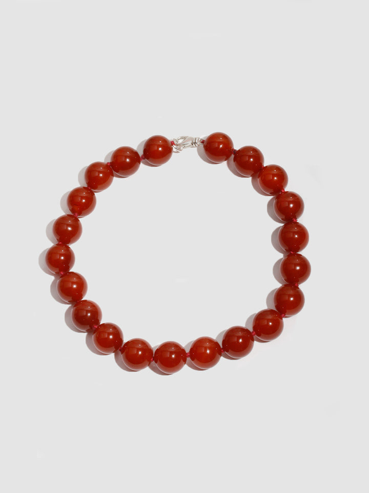 Globo Carnelian Necklace - Archival Collection