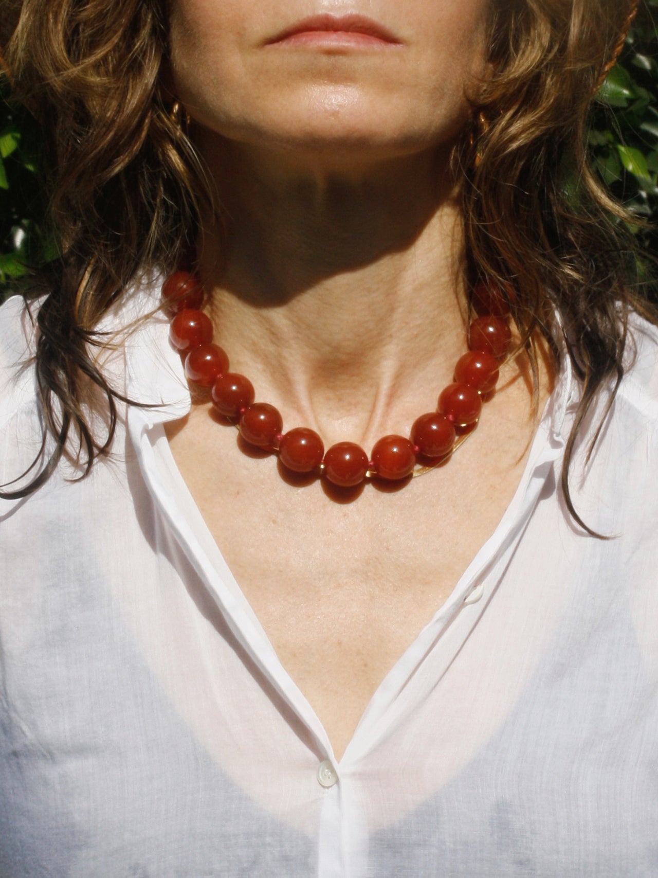 Globo Carnelian Necklace - Archival Collection