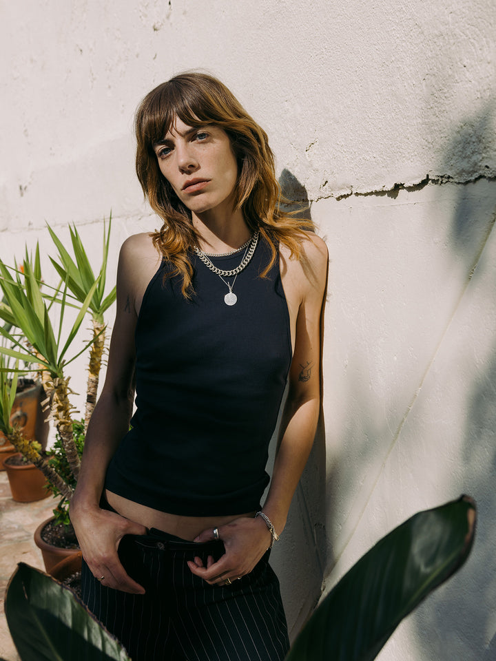 Sterling Silver Disk & Toggle Necklace