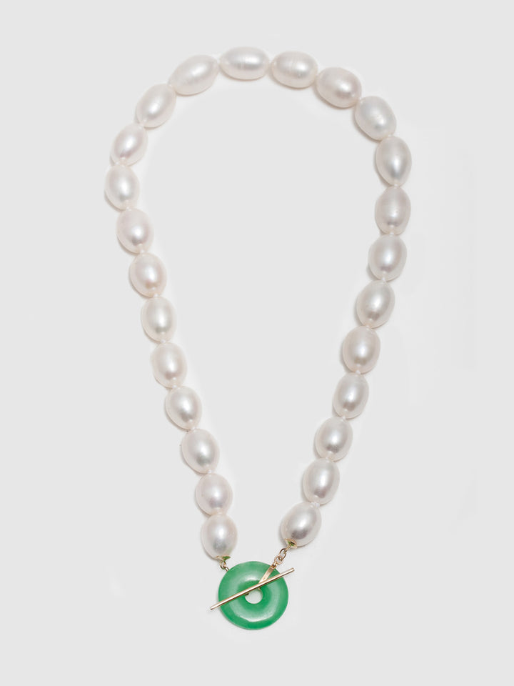 Fortuna Jade Pearl Necklace
