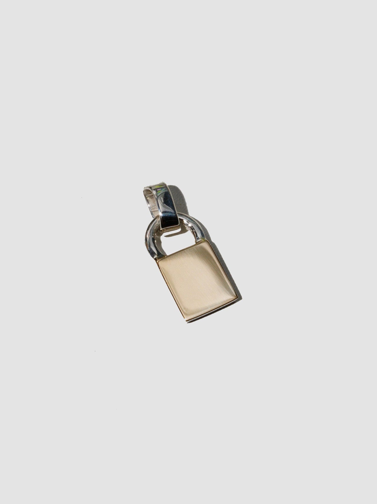 Mixed Metal Padlock Pendant