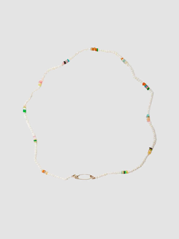 Seed Pearl & Opal Safety Pin Choker - Archival Collection