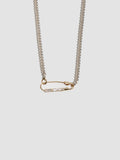 Petite Industrial Baguette Safety Pin Necklace