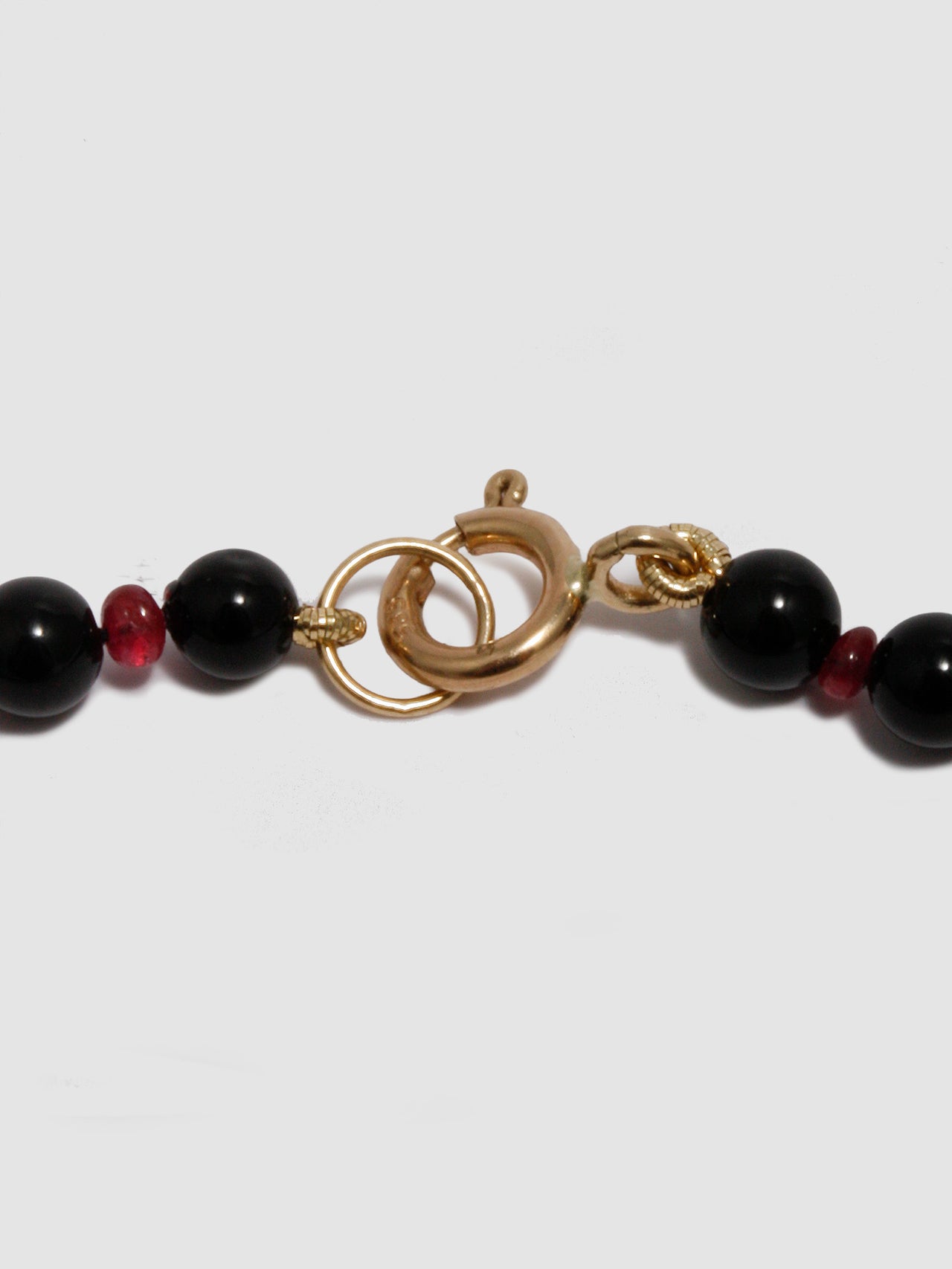 Ruby & Black Agate Necklace - Archival Collection
