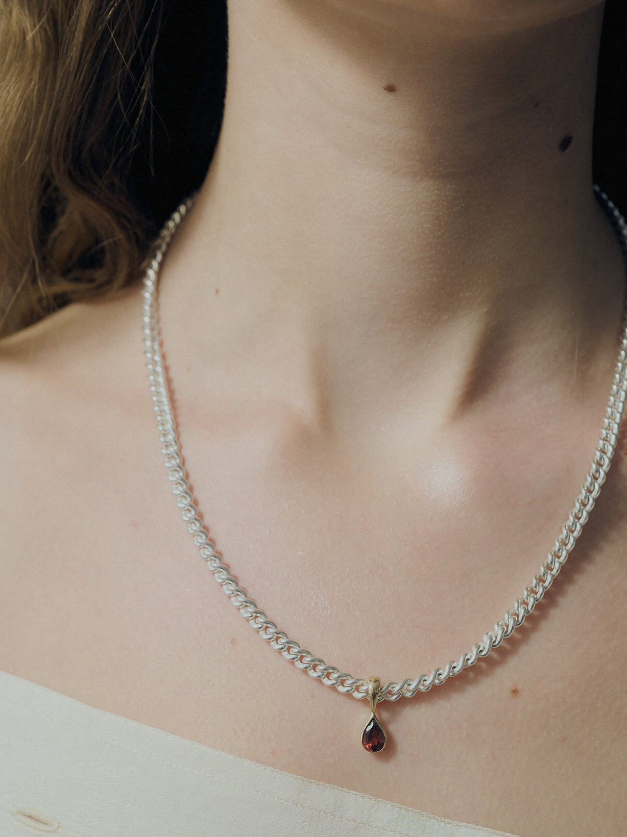 Teadrop Bezel Pendant - Archival Collection