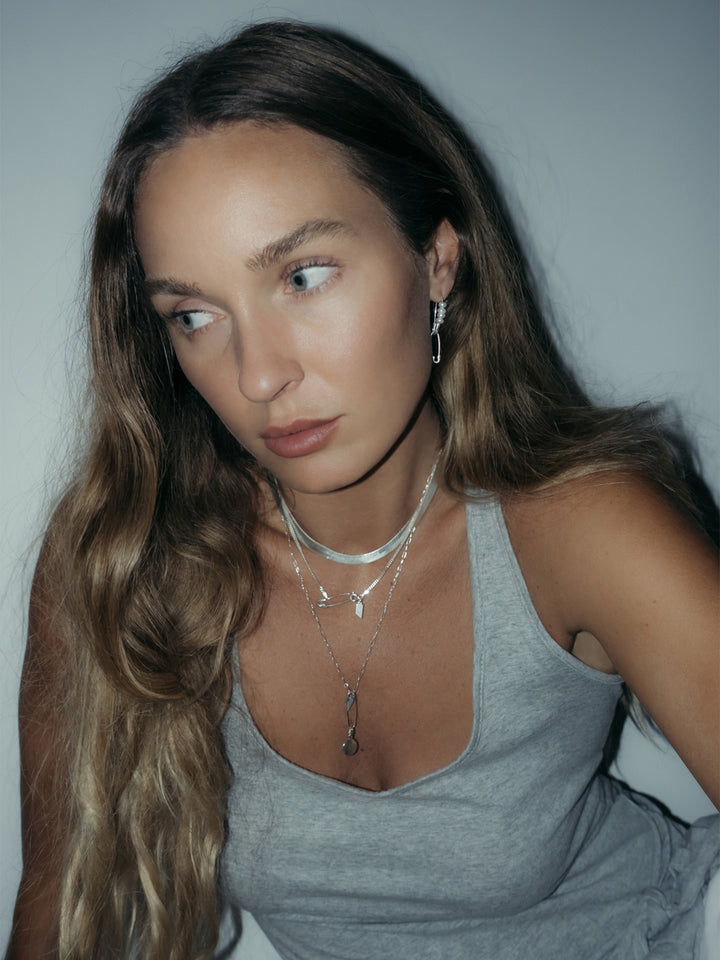 Mini Safety Pin Earring