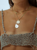 Octagonal ID Pendant pictured on model.