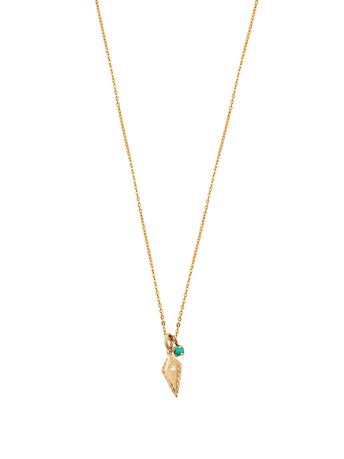 Diamond Arrowhead Lucky Charm Necklace - Archival Collection