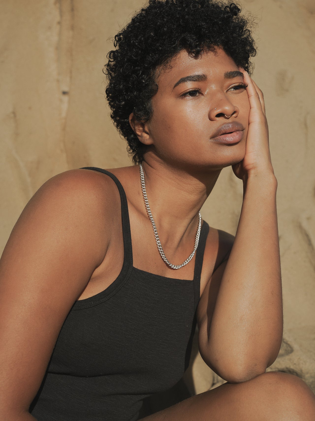 Mixed Metal Vintage Clip Necklace