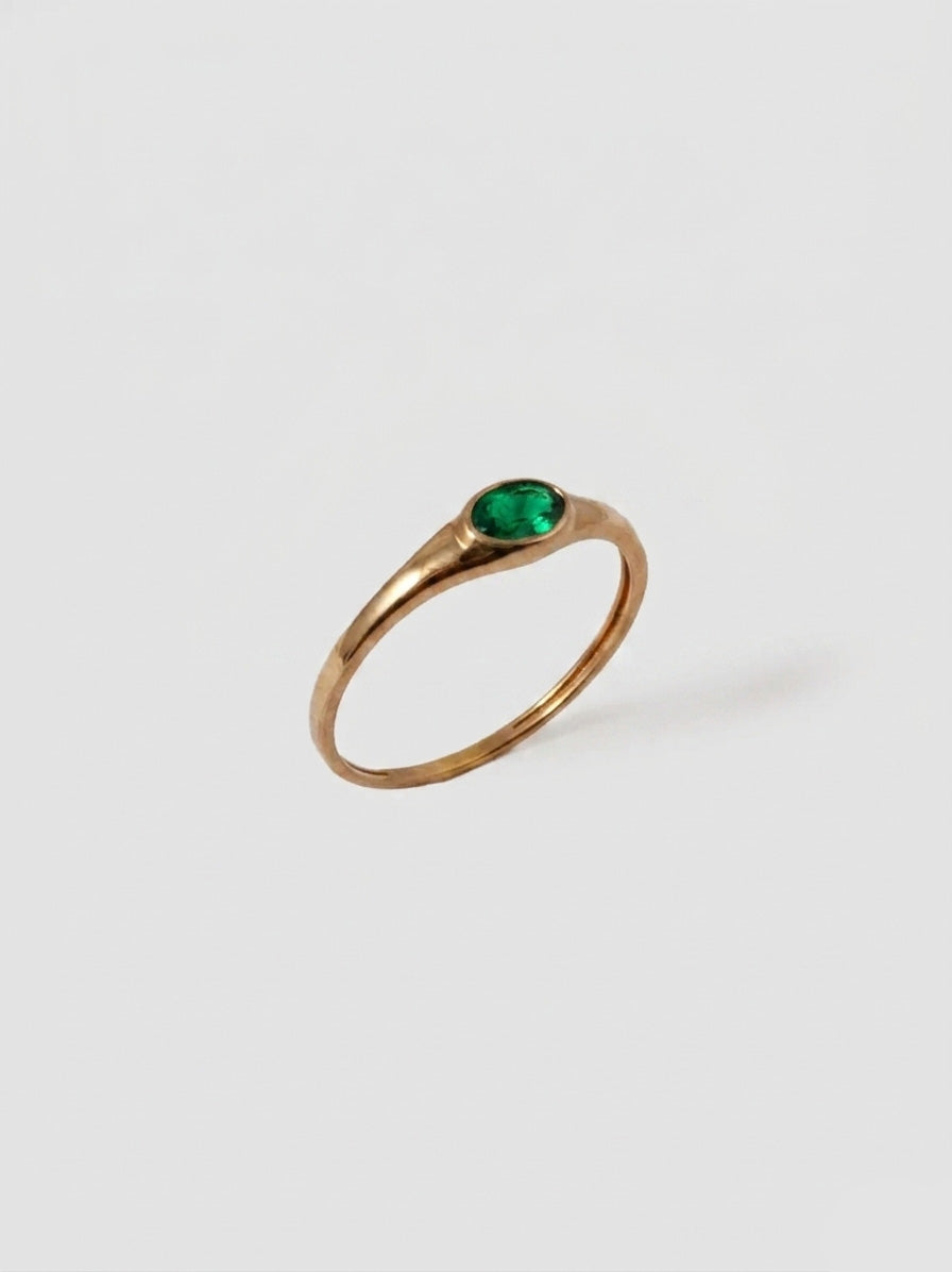 Mini Emerald Signet