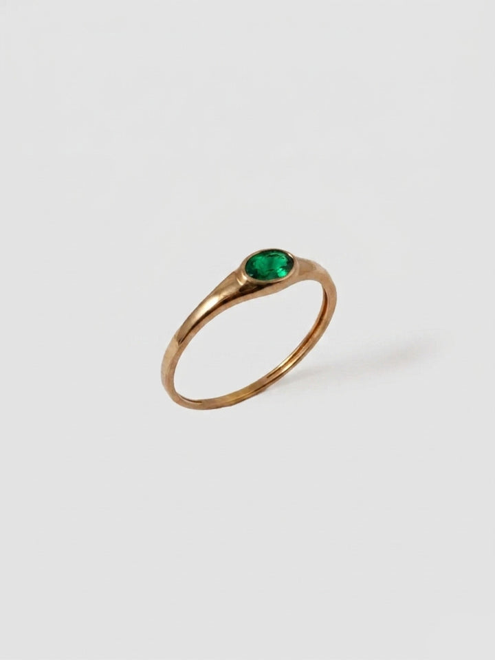 Mini Emerald Signet