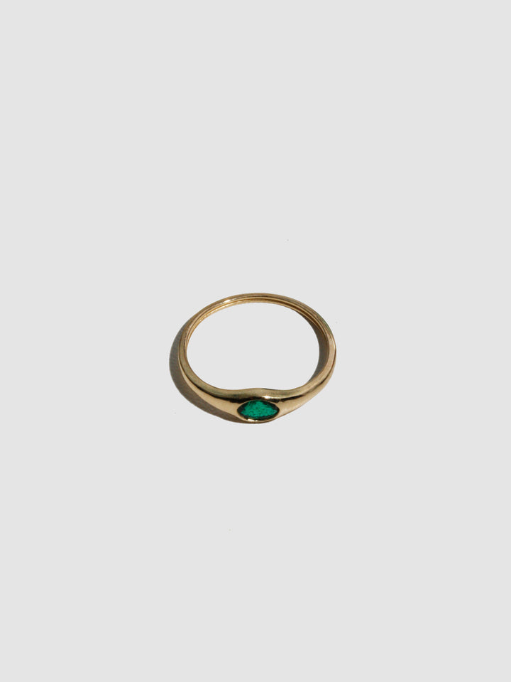 Mini Emerald Signet