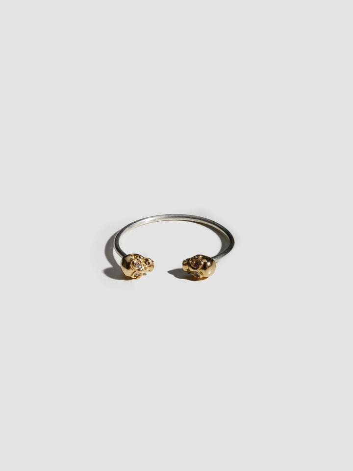 Mini Diamond Eyes Skull Ring