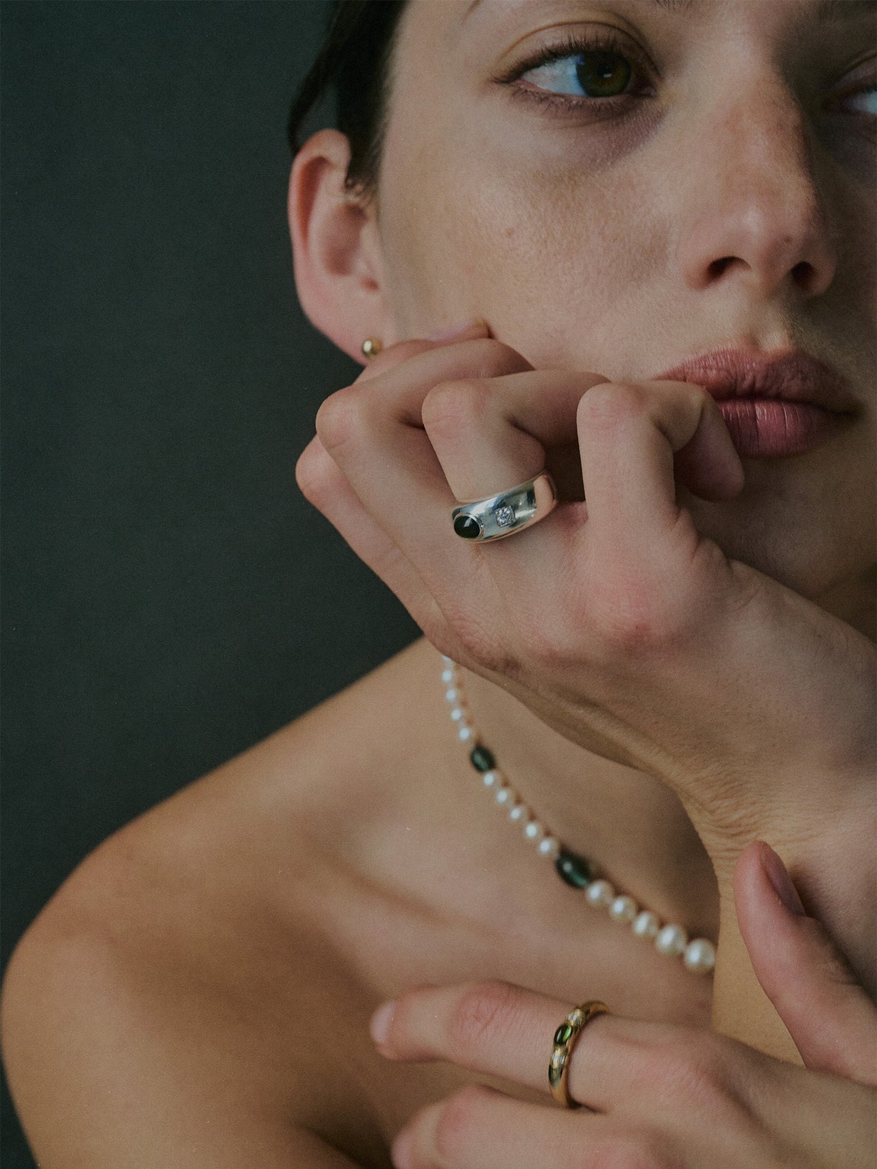 Gentry Diamond Oval Ring