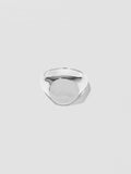 Sterling Silver XL Signet Ring pictured on light grey background. Face on positioning.
