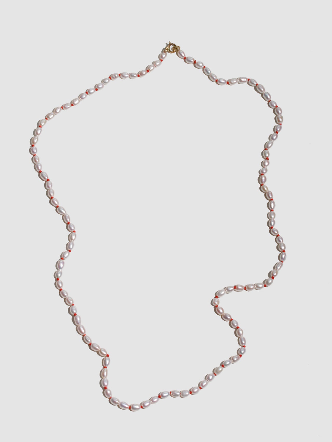 Knotted Rice Pearl Necklace - Archival Collection