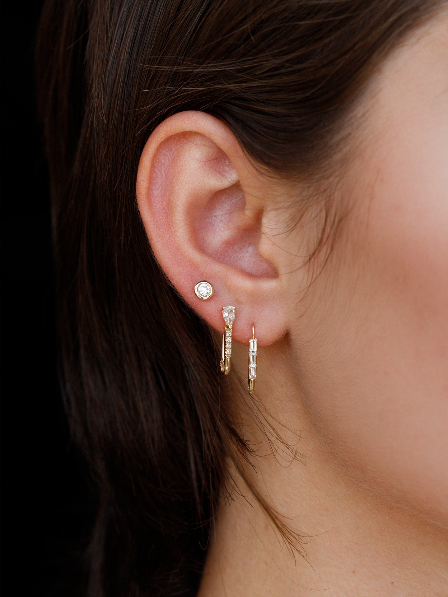 Sapphire Bezel Stud