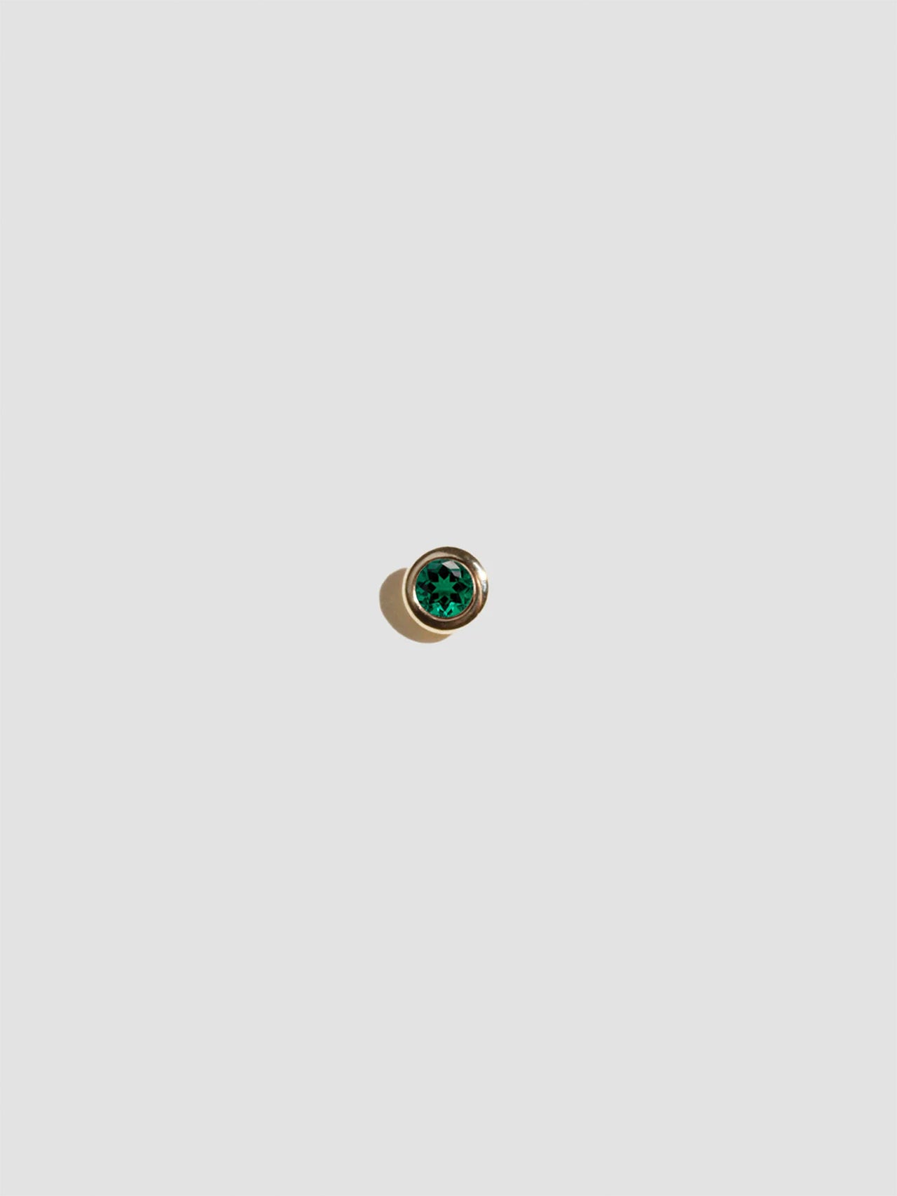 Emerald Bezel Stud