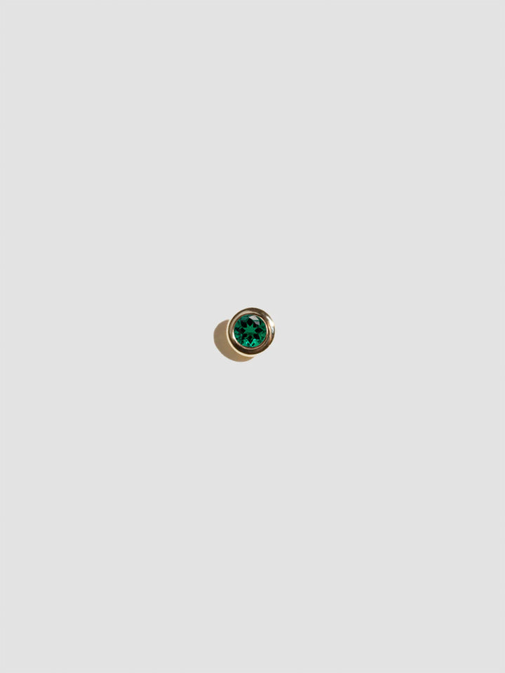 Emerald Bezel Stud