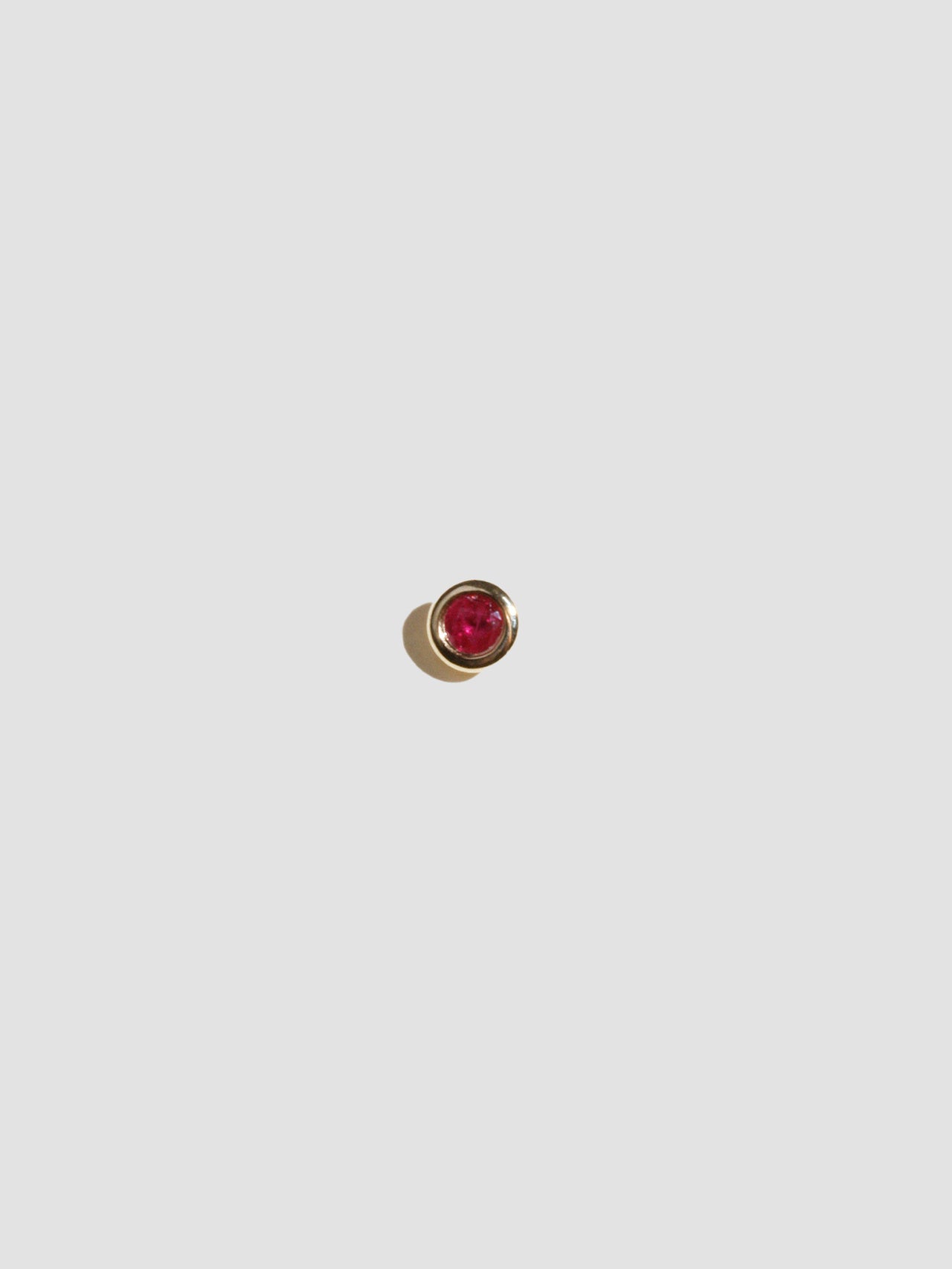 Ruby Bezel Stud