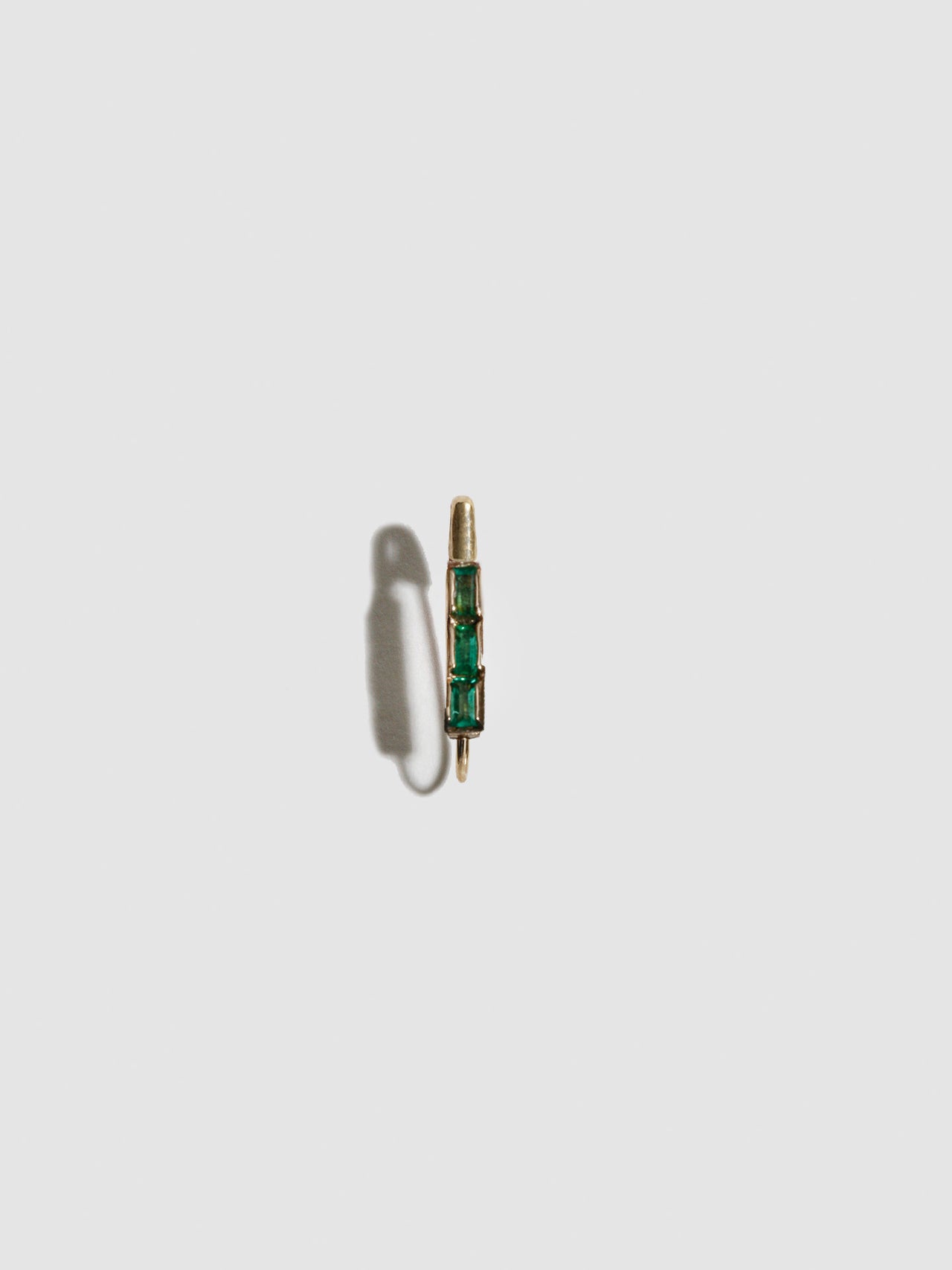 Mini Baguette Safety Pin Earring