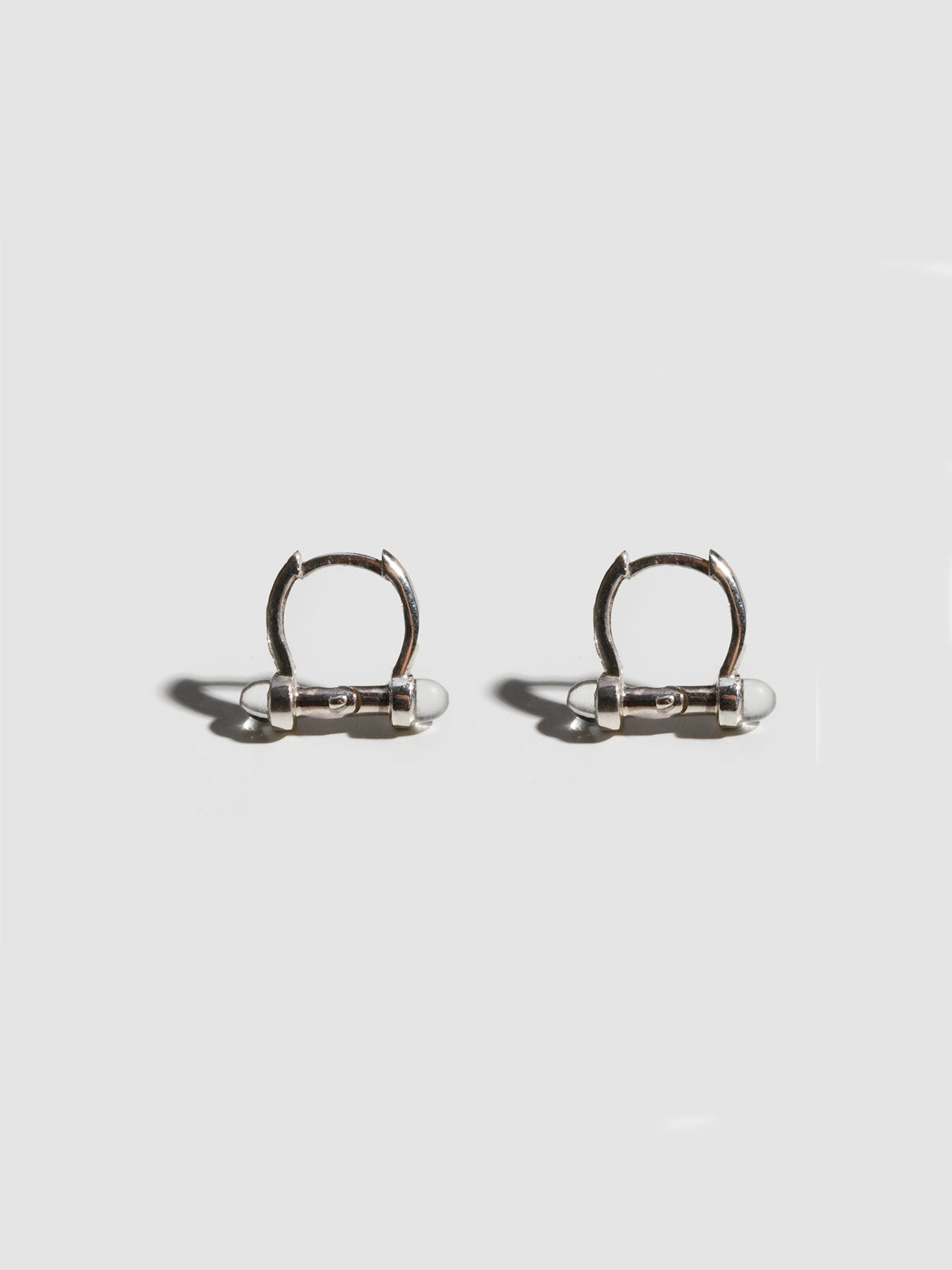 Diamond Pave Barbell Huggies